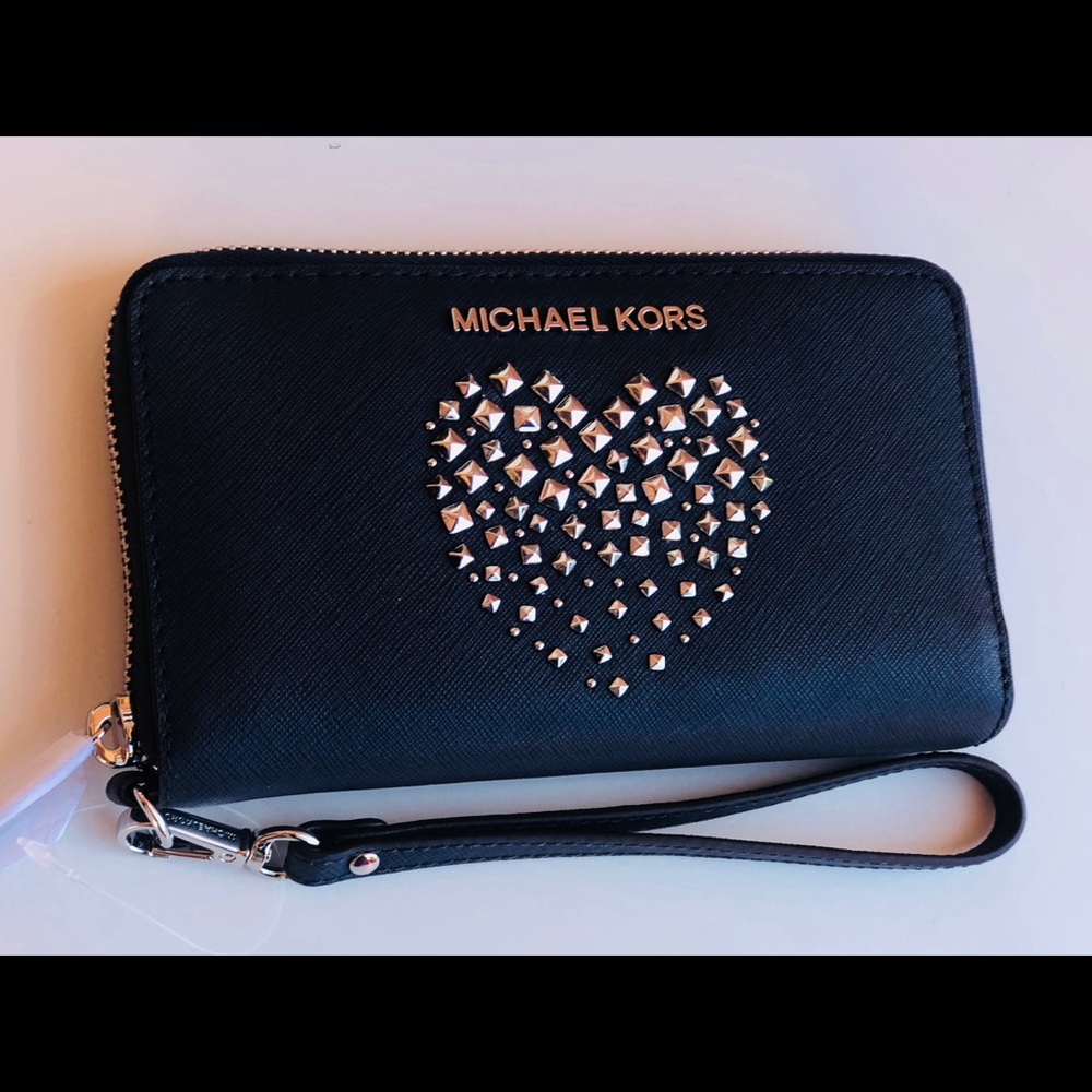 Michael kors studded heart large wallet ph case - Picture 2 of 6